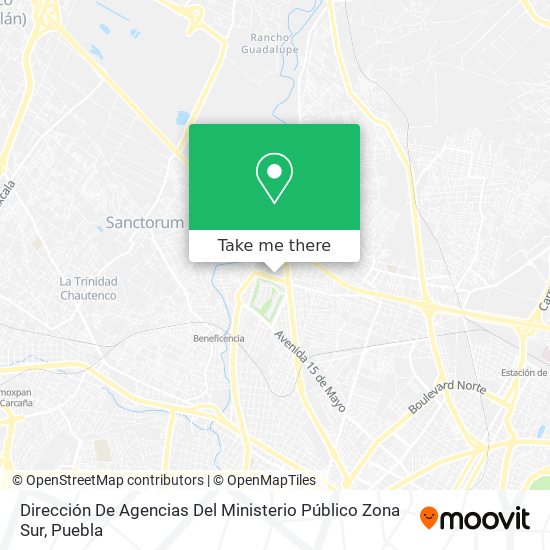 Mapa de Dirección De Agencias Del Ministerio Público Zona Sur