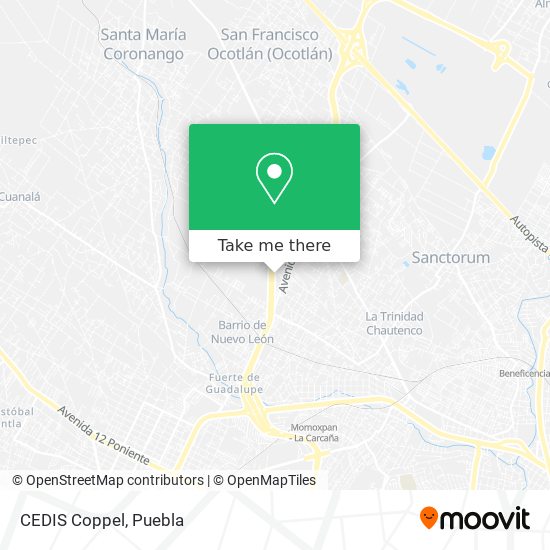 Mapa de CEDIS Coppel