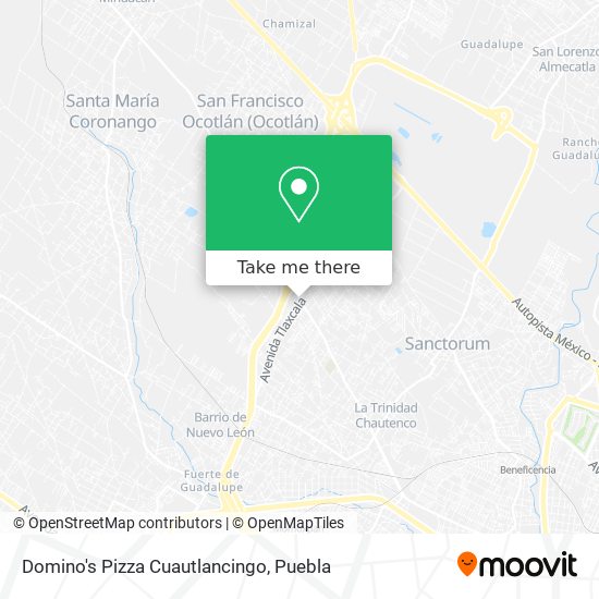 Mapa de Domino's Pizza Cuautlancingo