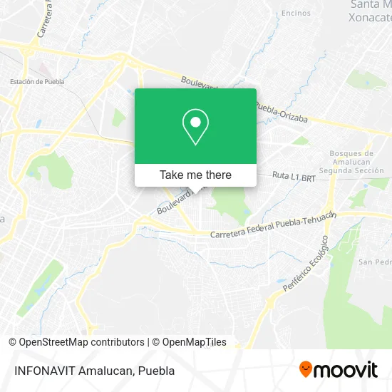 INFONAVIT Amalucan map