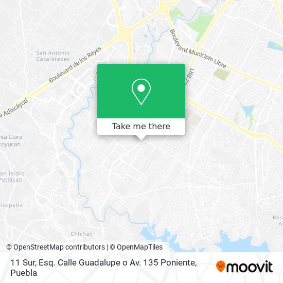 11 Sur, Esq. Calle Guadalupe o Av. 135 Poniente map
