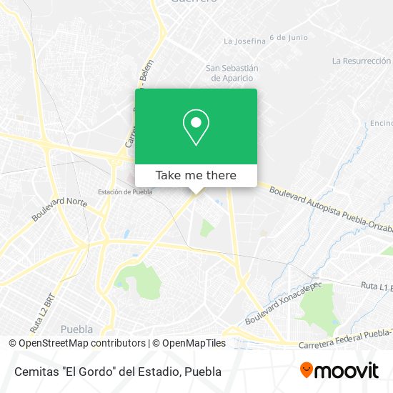 Cemitas "El Gordo" del Estadio map