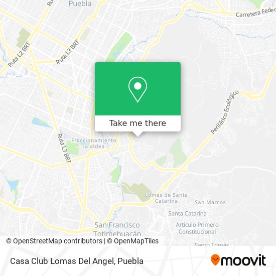 Casa Club Lomas Del Angel map