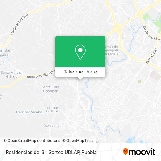 Residencias del 31 Sorteo UDLAP map