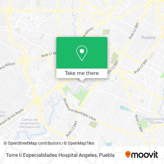 Torre Ii Especialidades Hospital Angeles map