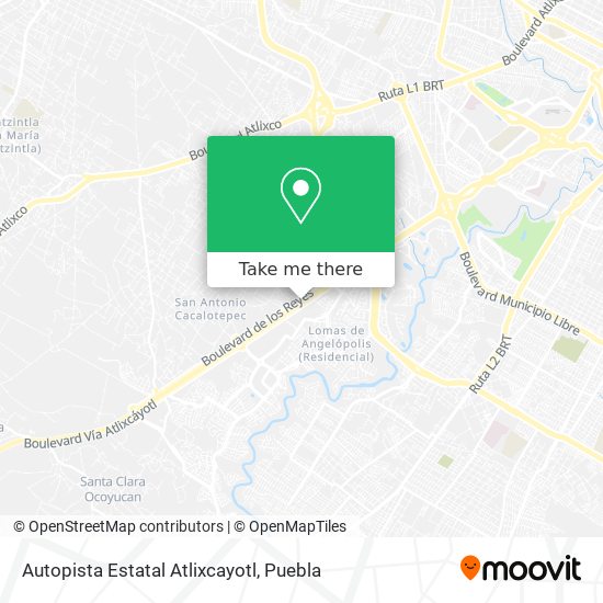 Autopista Estatal Atlixcayotl map