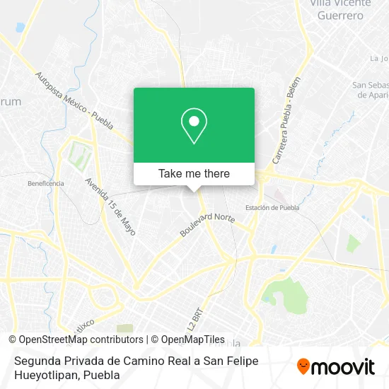 Segunda Privada de Camino Real a San Felipe Hueyotlipan map