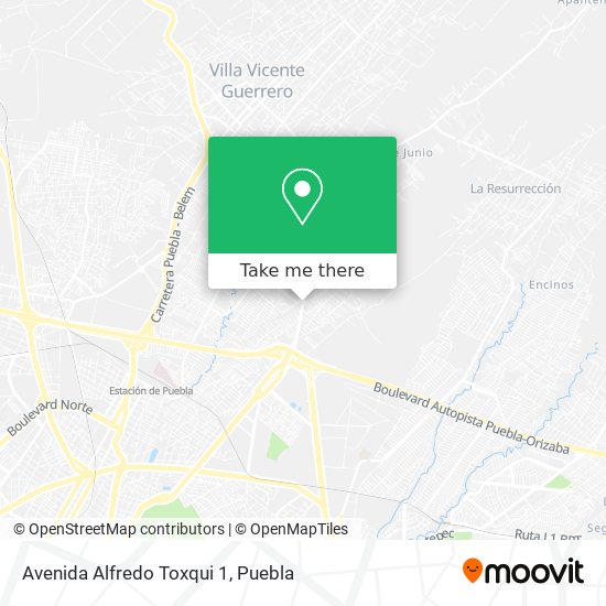 Mapa de Avenida Alfredo Toxqui 1