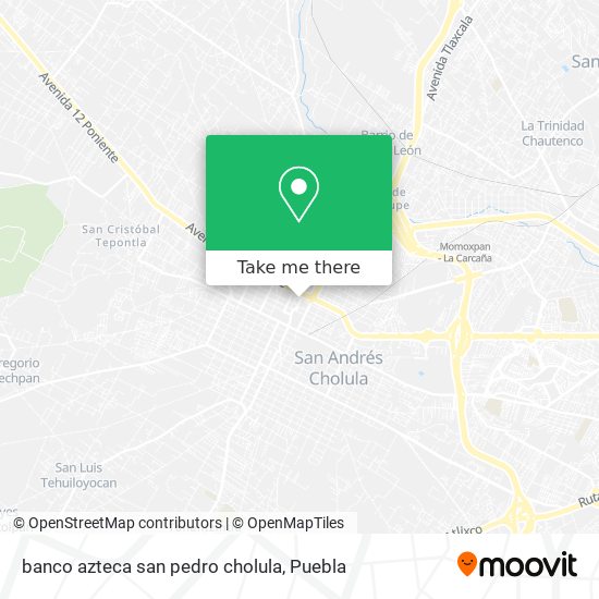 banco azteca san pedro cholula map