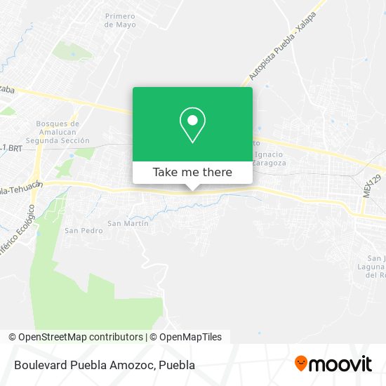Mapa de Boulevard Puebla Amozoc