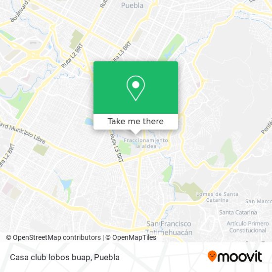 How to get to Casa club lobos buap in Puebla by Bus?