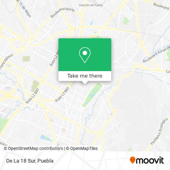 Mapa de De La 18 Sur