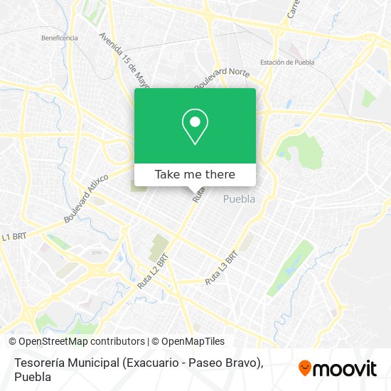 Mapa de Tesorería Municipal (Exacuario - Paseo Bravo)