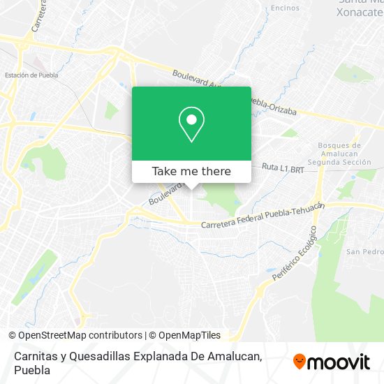 Mapa de Carnitas y Quesadillas Explanada De Amalucan