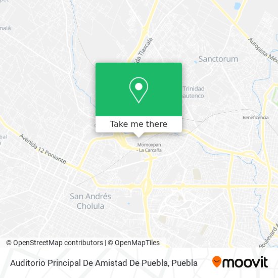 Auditorio Principal De Amistad De Puebla map