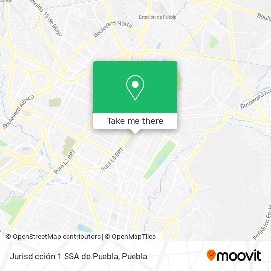 Mapa de Jurisdicción 1 SSA de Puebla