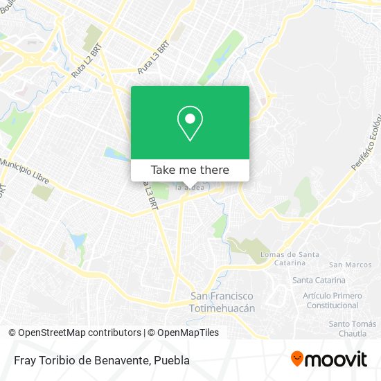 Fray Toribio de Benavente map