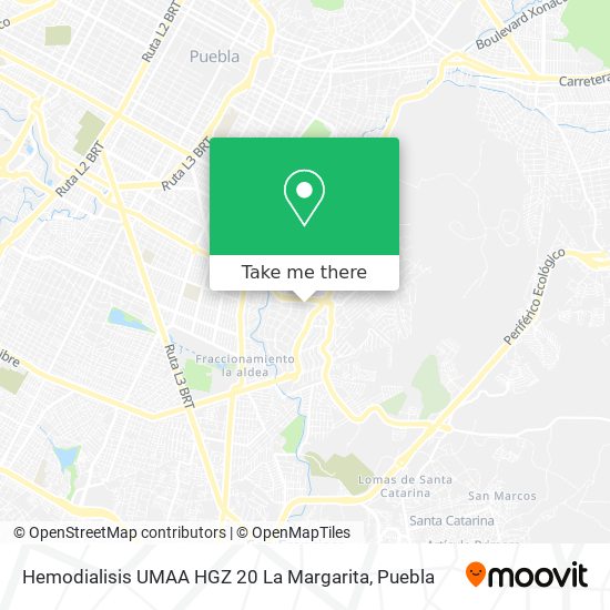 Hemodialisis UMAA HGZ 20 La Margarita map