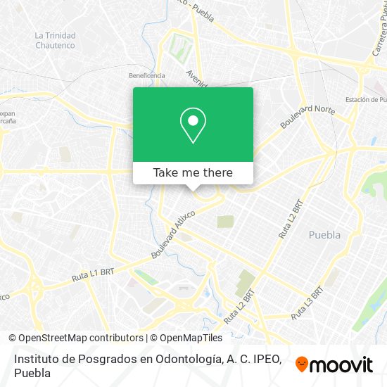 Mapa de Instituto de Posgrados en Odontología, A. C. IPEO