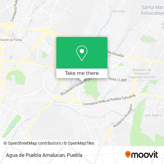 Agua de Puebla Amalucan map