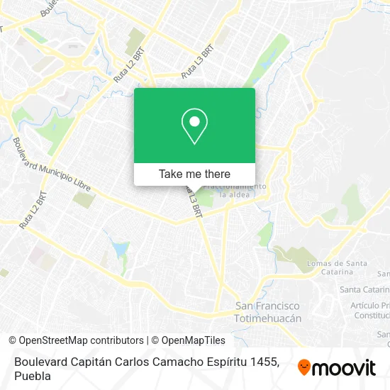 Mapa de Boulevard Capitán Carlos Camacho Espíritu 1455