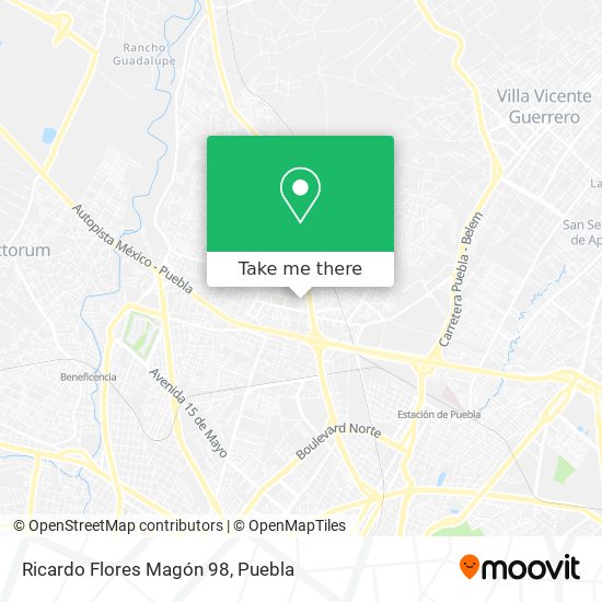 Ricardo Flores Magón 98 map