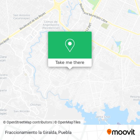 Fraccionamiento la Giralda map