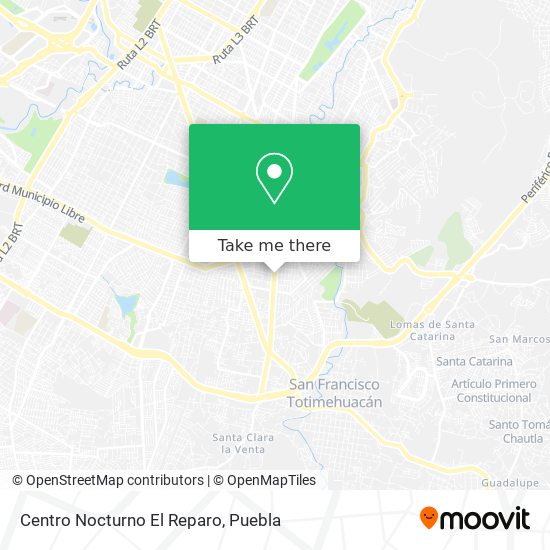Centro Nocturno El Reparo map