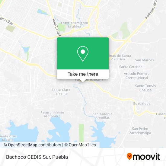 Bachoco CEDIS Sur map