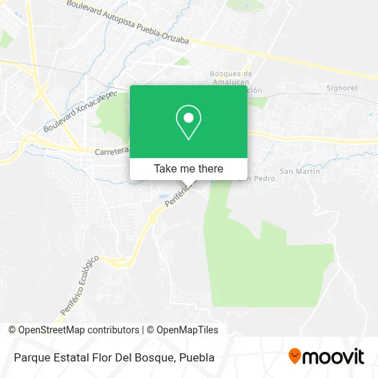 Parque Estatal Flor Del Bosque map