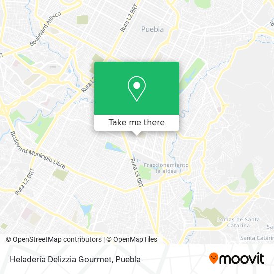 Mapa de Heladería Delizzia Gourmet