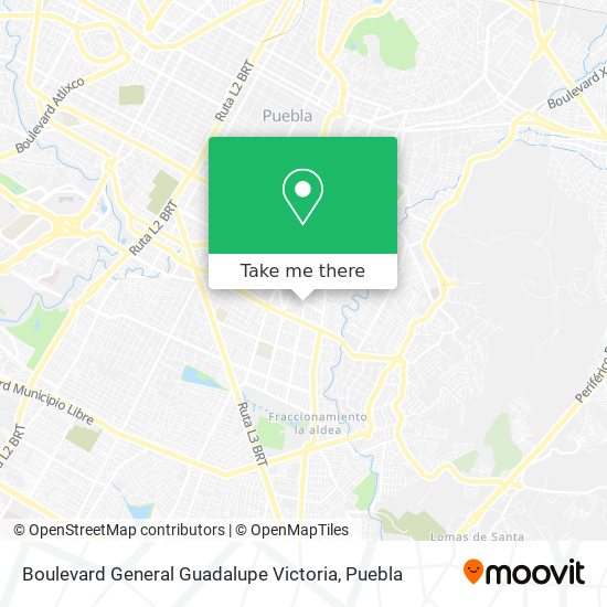 Boulevard General Guadalupe Victoria map