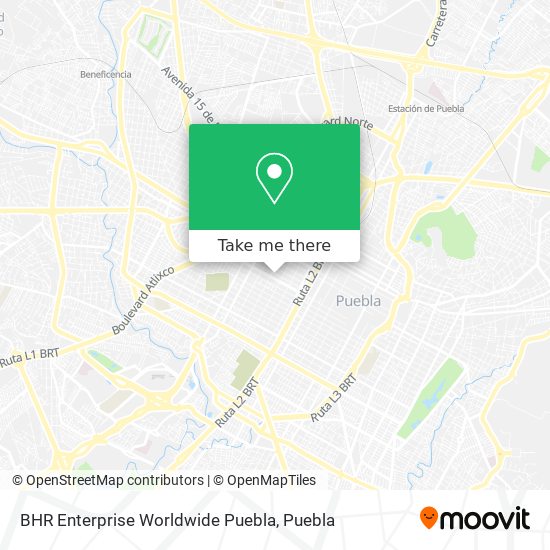 BHR Enterprise Worldwide Puebla map