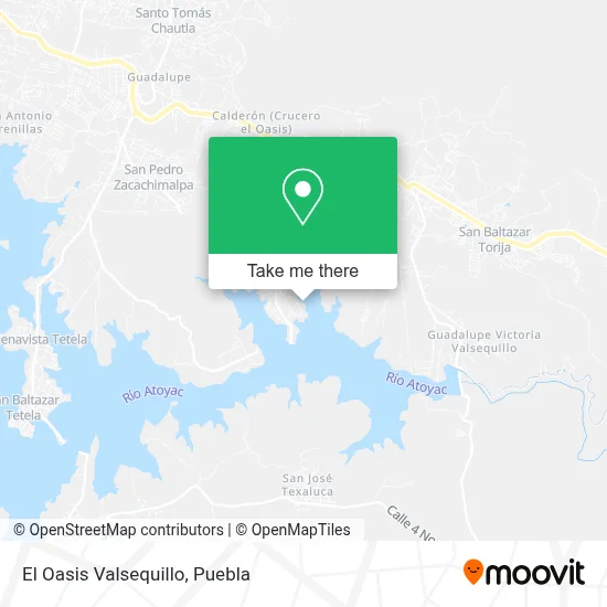 El Oasis Valsequillo map