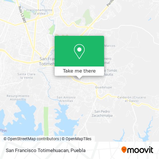 Mapa de San Francisco Totimehuacan