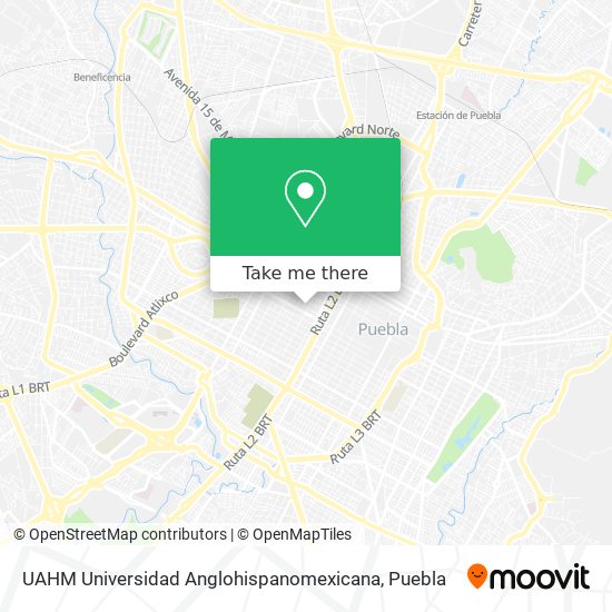 UAHM Universidad Anglohispanomexicana map