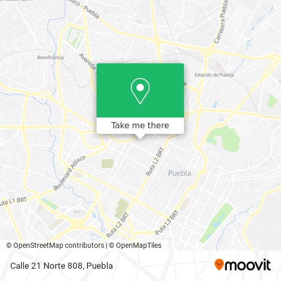 Mapa de Calle 21 Norte 808