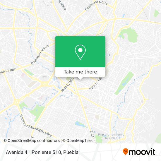 Mapa de Avenida 41 Poniente 510