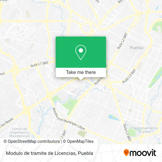 Modulo de tramite de Licencias map