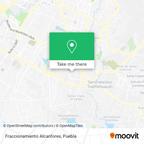 Mapa de Fraccionamiento Alcanfores