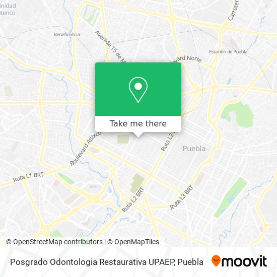 Posgrado Odontologia Restaurativa UPAEP map