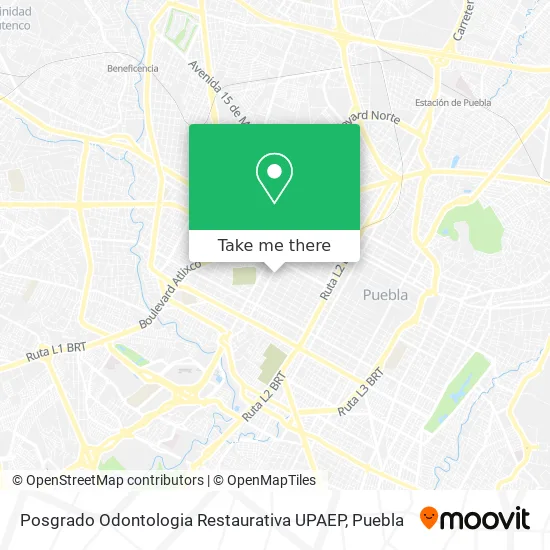 Posgrado Odontologia Restaurativa UPAEP map
