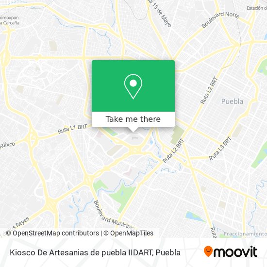 Mapa de Kiosco De Artesanias de puebla IIDART