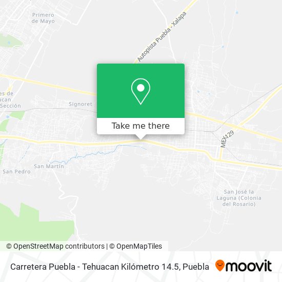 Carretera Puebla - Tehuacan Kilómetro 14.5 map
