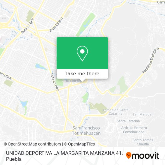 UNIDAD DEPORTIVA LA MARGARITA MANZANA 41 map