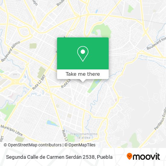 Mapa de Segunda Calle de Carmen Serdán 2538