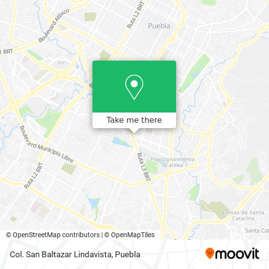 Col. San Baltazar Lindavista map
