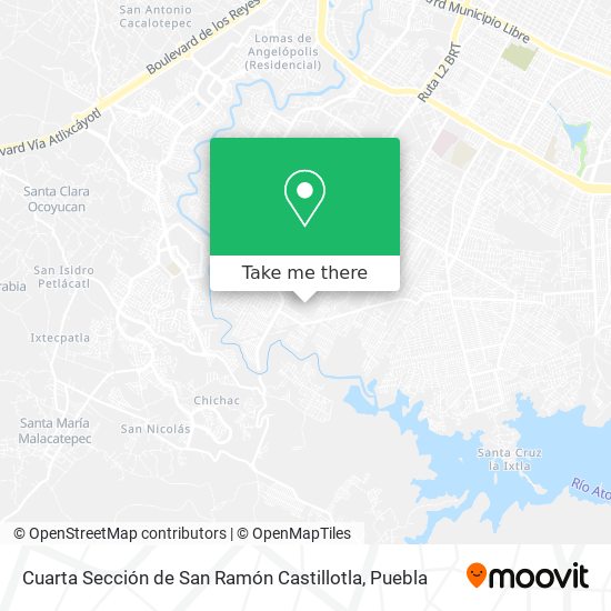 Cuarta Sección de San Ramón Castillotla map