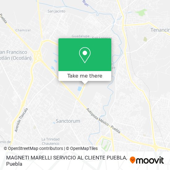 MAGNETI MARELLI SERVICIO AL CLIENTE PUEBLA map