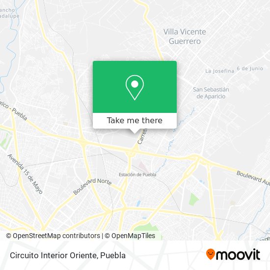 Circuito Interior Oriente map